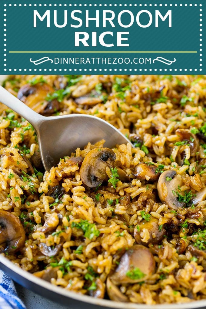 Mushroom Rice Recipe | Baked Rice | Rice Pilaf #rice #mushrooms #sidedish #dinner #uzhal