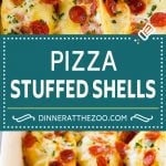 Pizza Stuffed Shells | Stuffed Shells Recipe | Italian Stuffed Shells #pizza #pasta #cheese #pepperoni #dinner #uzhal