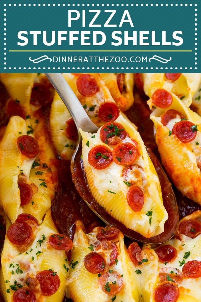 Pizza Stuffed Shells | Stuffed Shells Recipe | Italian Stuffed Shells #pizza #pasta #cheese #pepperoni #dinner #uzhal