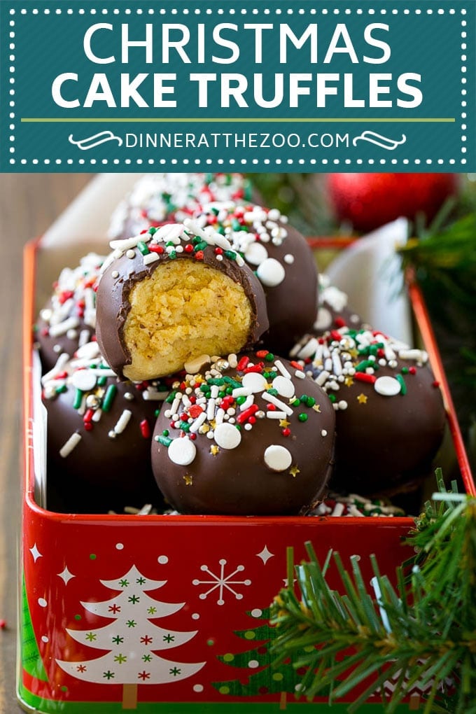 Christmas Cake Truffles Recipe | Cake Truffles | Cake Balls | Cake Bites #cake #christmas #sprinkles #baking #uzhal