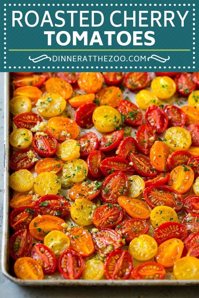 Roasted Cherry Tomatoes Recipe | Roasted Tomatoes #tomatoes #sidedish #glutenfree #cleaneating #healthy #dinner #uzhal