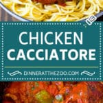 Slow Cooker Chicken Cacciatore Recipe | Italian Chicken #chicken #crockpot #slowcooker #dinner #italianfood #peppers #uzhal