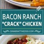 Crack Chicken Recipe | Bacon Ranch Chicken | Slow Cooker Chicken #chicken #ranch #bacon #cheese #slowcooker #crockpot #lowcarb #keto #dinner #uzhal
