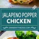 Jalapeno Popper Chicken Recipe | Bacon Wrapped Chicken | Stuffed Chicken | Low Carb Chicken #chicken #lowcarb #keto #bacon #jalapenos #cheese #dinner #uzhal