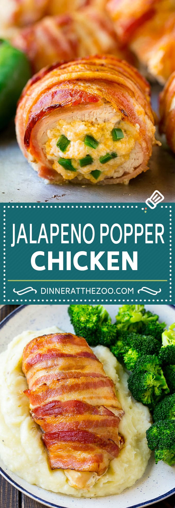 Jalapeno Popper Chicken Recipe | Bacon Wrapped Chicken | Stuffed Chicken | Low Carb Chicken #chicken #lowcarb #keto #bacon #jalapenos #cheese #dinner #uzhal