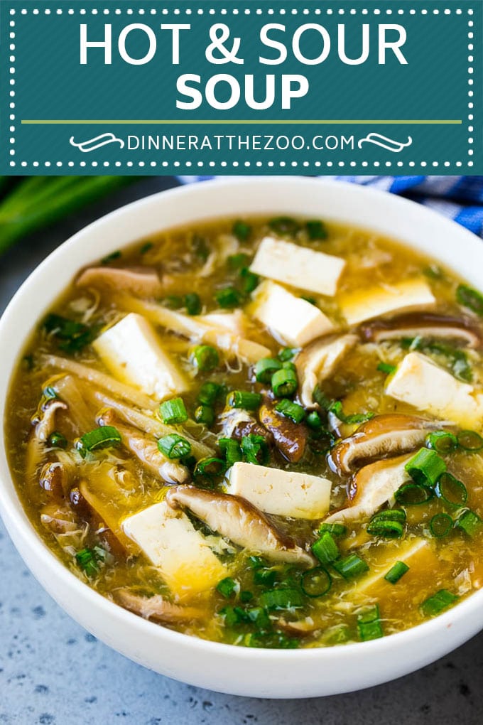 Hot and Sour Soup Recipe | Chinese Soup Recipe #soup #chinese #asian #dinner #vegetarian #tofu #mushrooms #uzhal