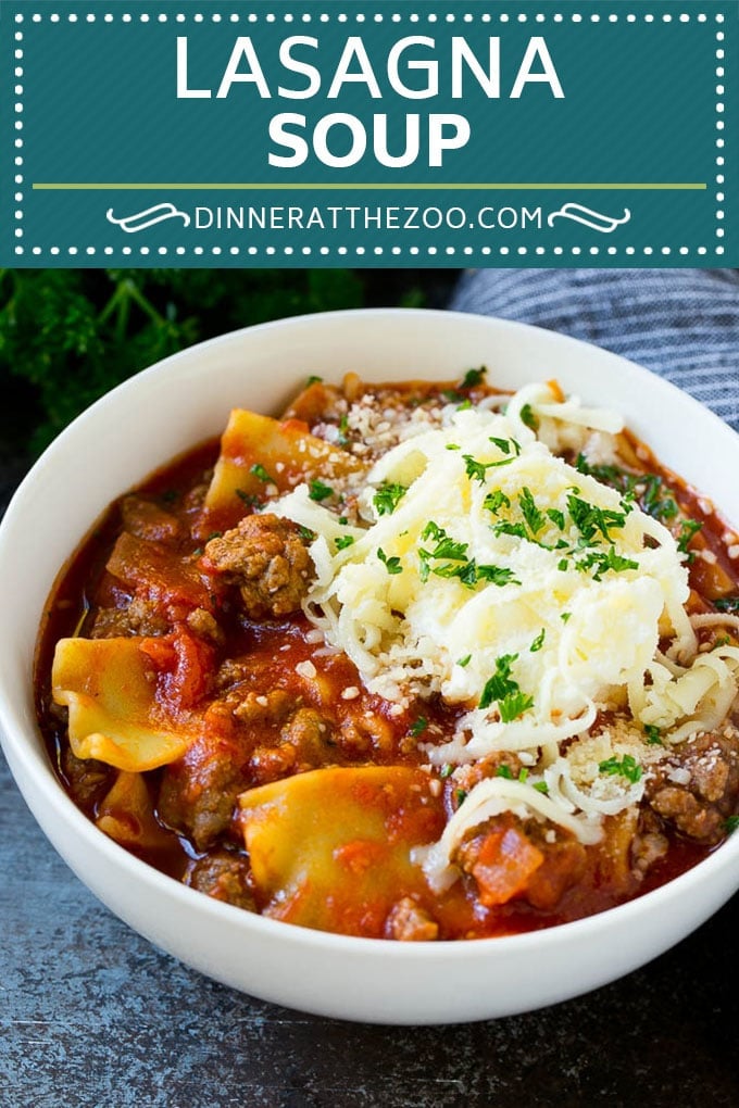 Lasagna Soup Recipe | Italian Soup | Ground Beef Soup #lasagna #pasta #soup #beef #dinner #uzhal #italian