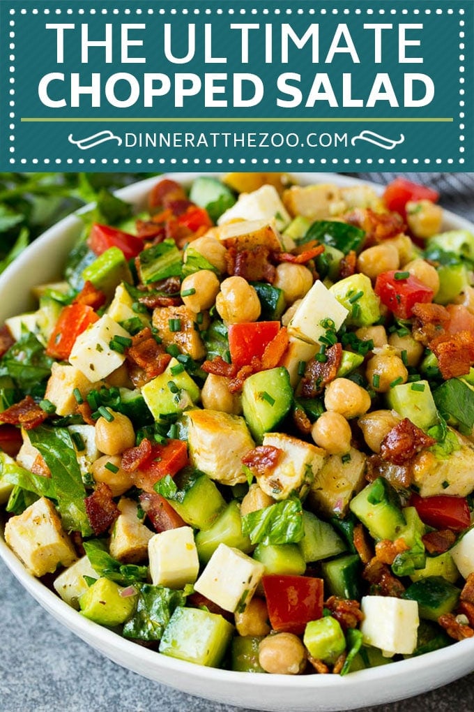 Chopped Salad Recipe | Chicken Salad | Avocado Salad #salad #chicken #avocado #bacon #glutenfree #dinner #uzhal #lunch