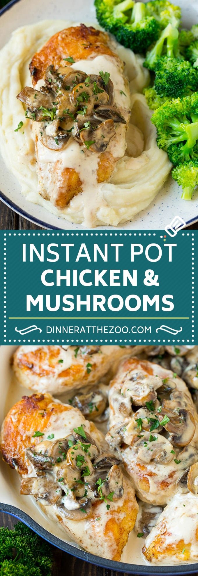 Instant Pot Chicken with Mushroom Sauce | Instant Pot Chicken Recipe | Mushroom Chicken #instantpot #chicken #mushrooms #pressurecooker #dinner #uzhal
