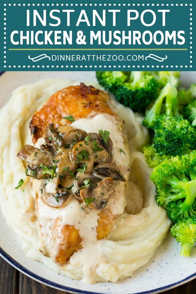 Instant Pot Chicken with Mushroom Sauce | Instant Pot Chicken Recipe | Mushroom Chicken #instantpot #chicken #mushrooms #pressurecooker #dinner #uzhal