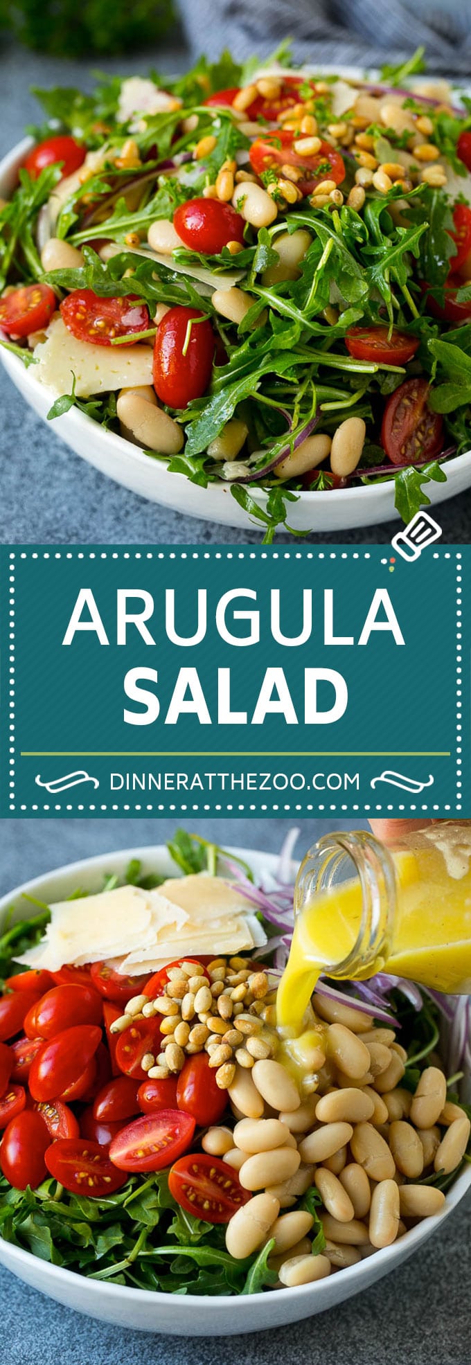 Arugula Salad Recipe | Green Salad | White Bean Salad #salad #arugula #cleaneating #lowcarb #keto #uzhal