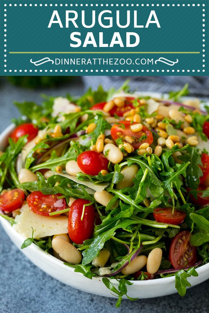 Arugula Salad Recipe | Green Salad | White Bean Salad #salad #arugula #cleaneating #lowcarb #keto #uzhal