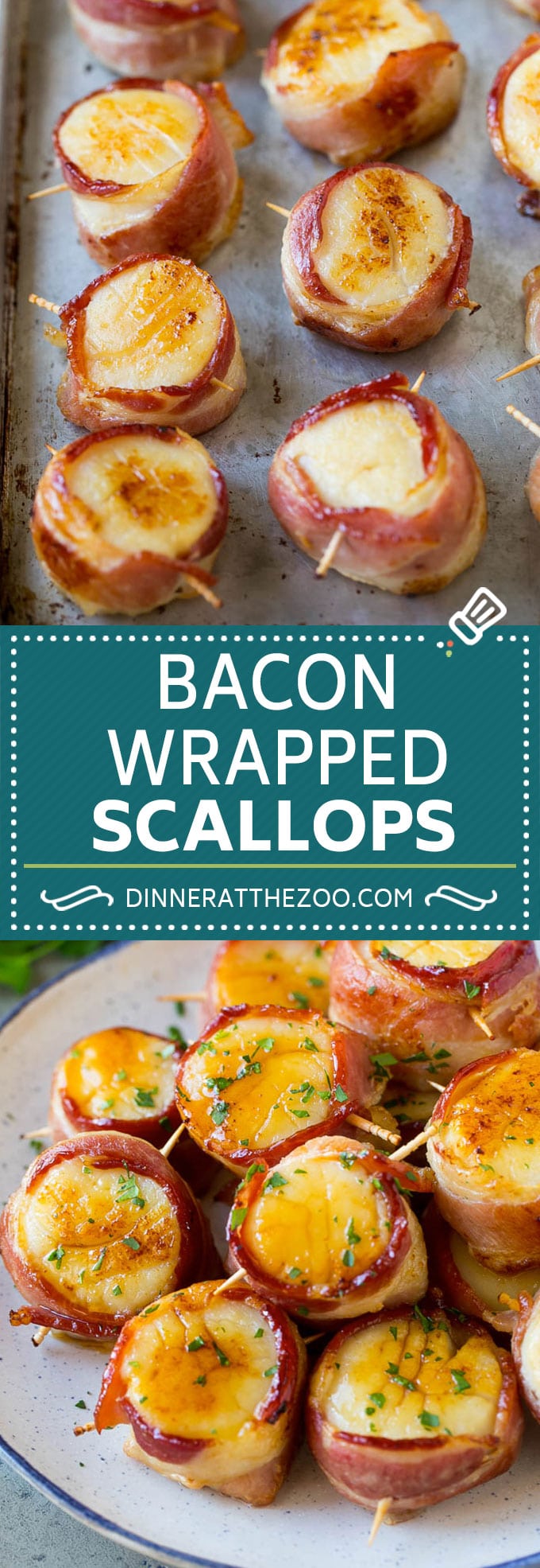 Bacon Wrapped Scallops Recipe | Broiled Scallops | Baked Scallops #scallops #seafood #bacon #dinner #appetizer #uzhal