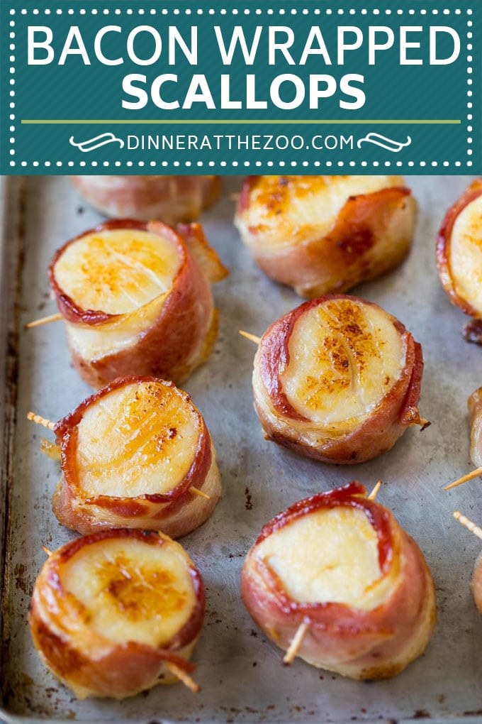 Bacon Wrapped Scallops Recipe | Broiled Scallops | Baked Scallops #scallops #seafood #bacon #dinner #appetizer #uzhal