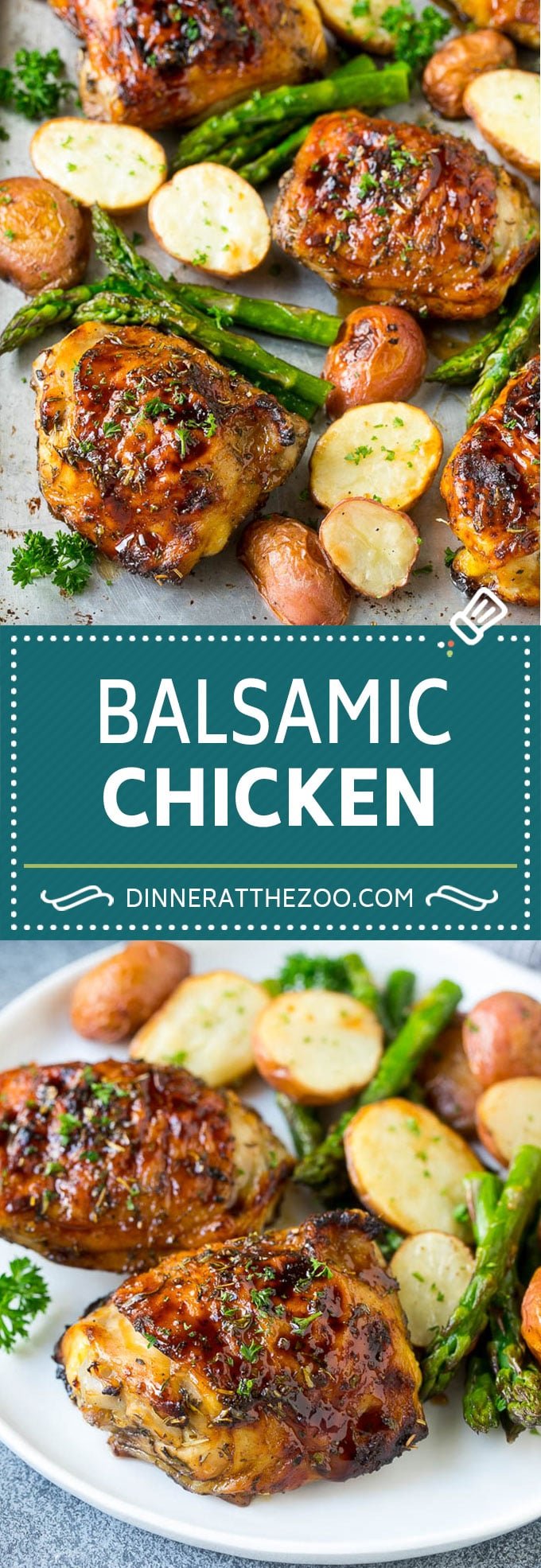 Balsamic Chicken Recipe | Sheet Pan Chicken | Glazed Chicken #chicken #asparagus #potatoes #dinner #glutenfree #uzhal