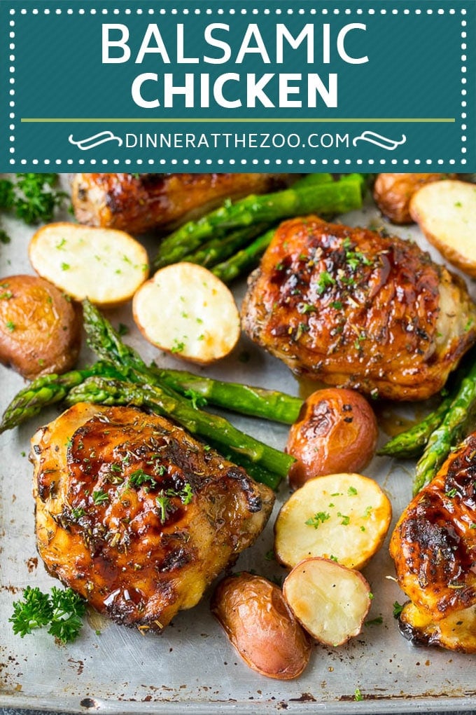 Balsamic Chicken Recipe | Sheet Pan Chicken | Glazed Chicken #chicken #asparagus #potatoes #dinner #glutenfree #uzhal