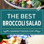 Broccoli Salad Recipe | Creamy Broccoli Salad | Bacon Broccoli Salad #salad #broccoli #bacon #apple #uzhal #sidedish