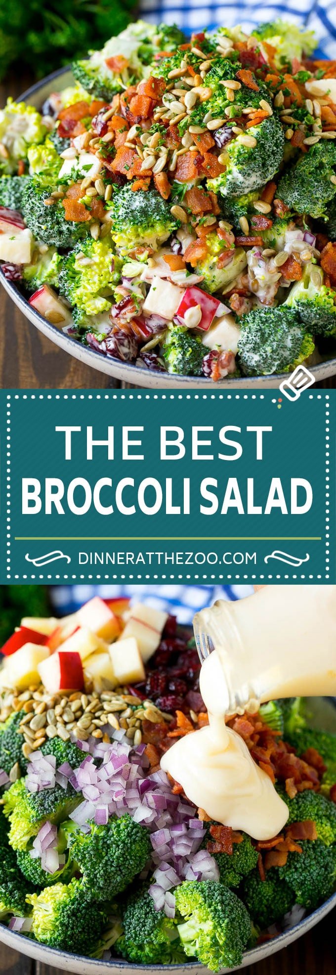 Broccoli Salad Recipe | Creamy Broccoli Salad | Bacon Broccoli Salad #salad #broccoli #bacon #apple #uzhal #sidedish