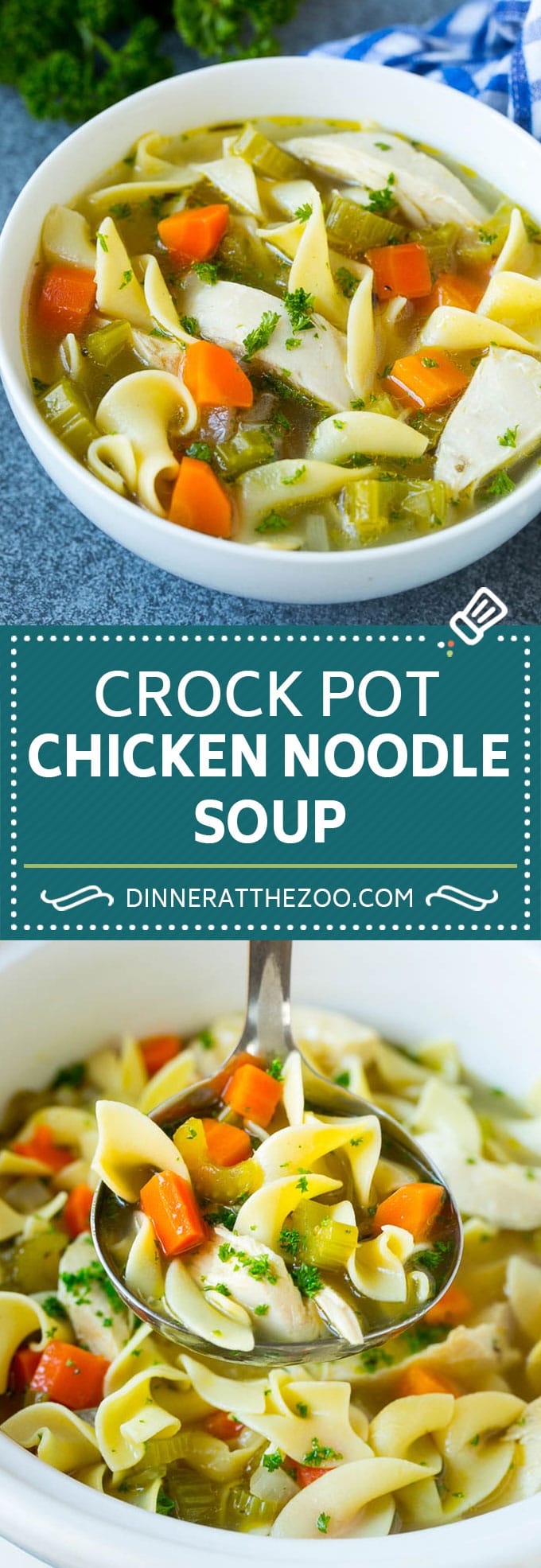 Crock Pot Chicken Noodle Soup Recipe | Slow Cooker Chicken Noodle Soup | Chicken Soup #soup #chicken #noodles #dinner #slowcooker #crockpot #uzhal