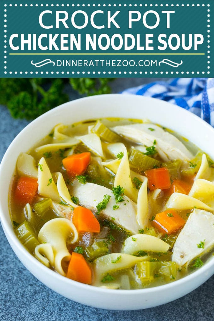 Crock Pot Chicken Noodle Soup Recipe | Slow Cooker Chicken Noodle Soup | Chicken Soup #soup #chicken #noodles #dinner #slowcooker #crockpot #uzhal