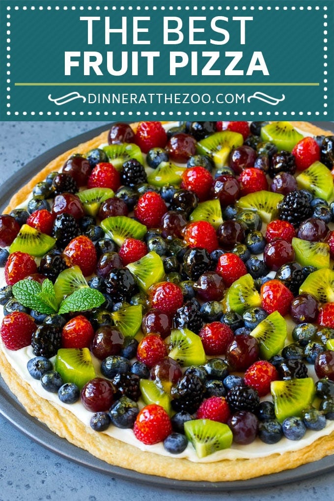 Fruit Pizza Recipe | Dessert Pizza | Fruit Dessert #cookie #fruit #pizza #dessert #sweets #uzhal
