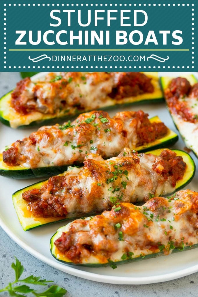 Stuffed Zucchini Boats Recipe | Baked Zucchini | Low Carb Zucchini #dinner #lowcarb #keto #zucchini #sausage #uzhal