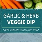 Veggie Dip Recipe | Garlic & Herb Dip | Vegetable Dip #dip #appetizer #lowcarb #keto #vegetables #uzhal