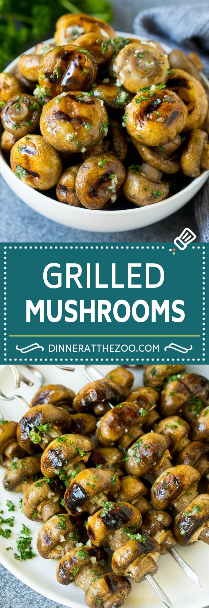 Grilled Mushrooms Recipe | Mushroom Kabobs | Mushroom Side Dish #mushroom #grilling #garlic #keto #lowcarb #uzhal