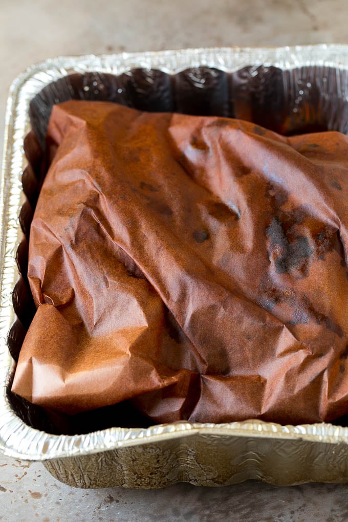 Burnt Ends Recipe | Smoked Brisket | Beef Brisket #brisket #bbq #smoker #beef #dinner #uzhal Brisket wrapped in butcher paper.