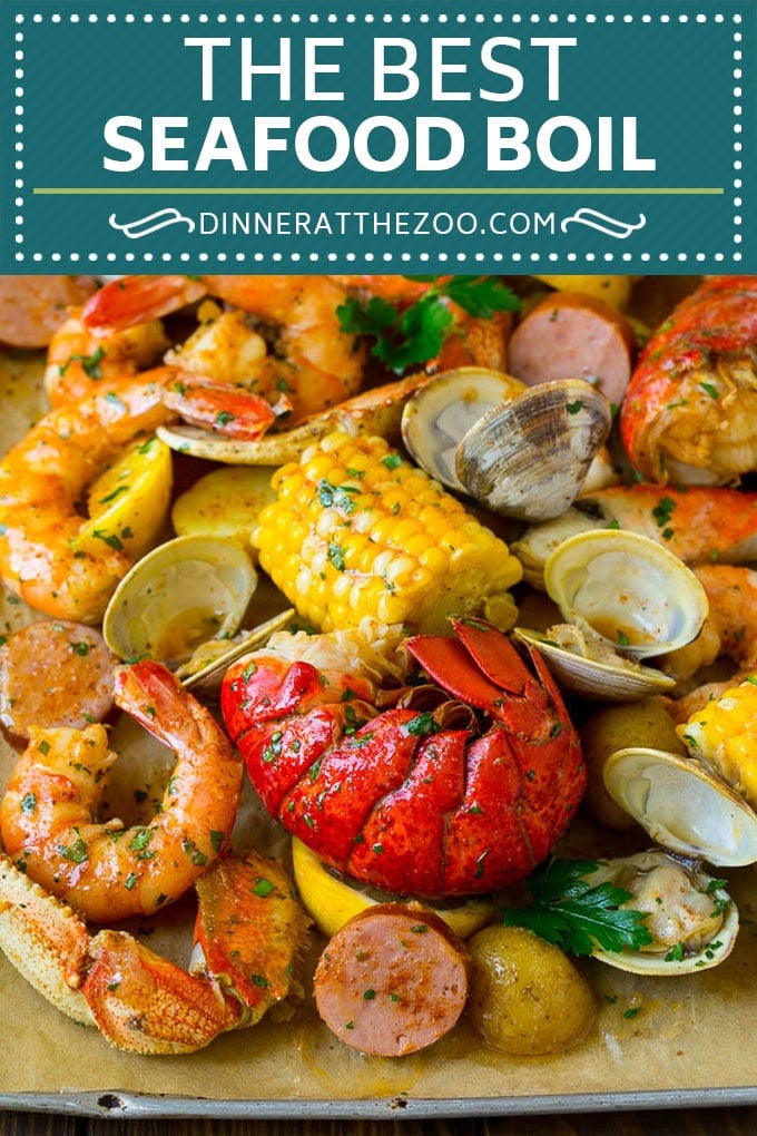 Seafood Boil Recipe | Shrimp Boil #lobster #shrimp #clams #crab #sausage #corn #potatoes #dinner #uzhal