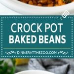 Crock Pot Baked Beans | Slow Cooker Baked Beans #beans #bacon #slowcooker #crockpot #uzhal
