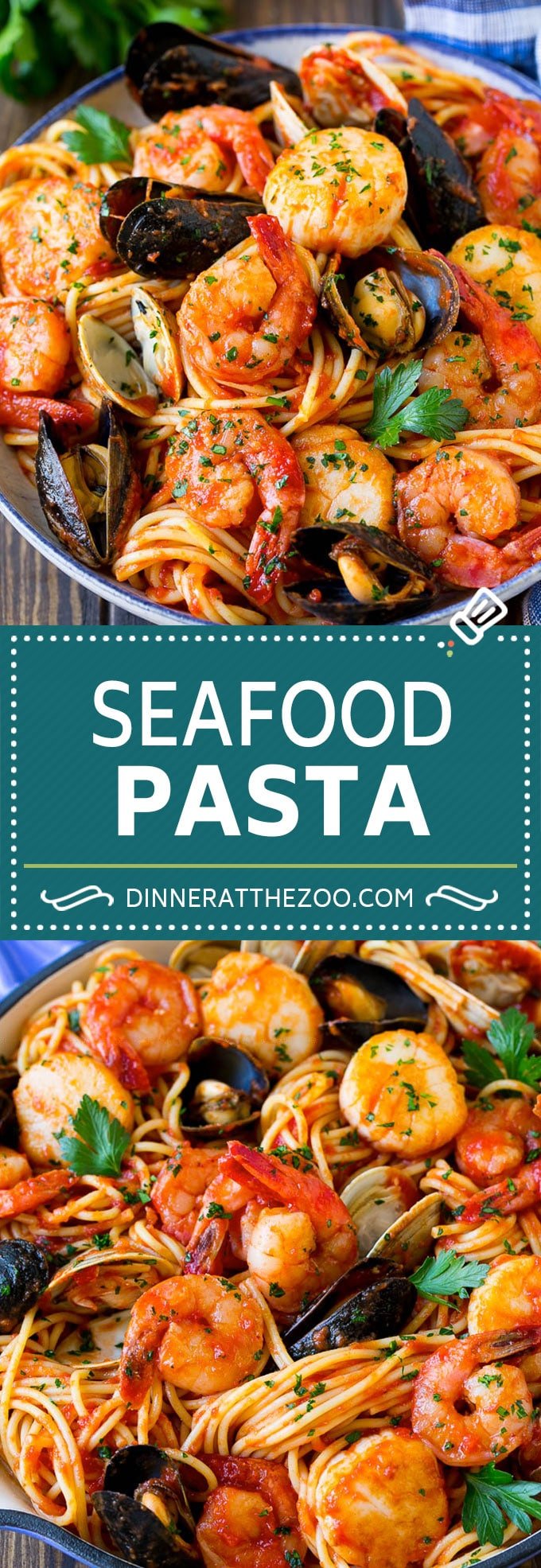 Seafood Pasta Recipe | Shrimp Pasta #pasta #spaghetti #shrimp #clams #scallops #dinner #uzhal