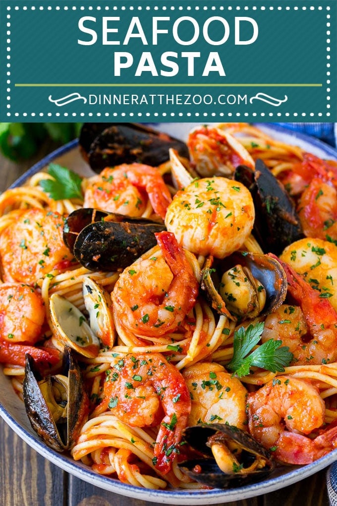Seafood Pasta Recipe | Shrimp Pasta #pasta #spaghetti #shrimp #clams #scallops #dinner #uzhal