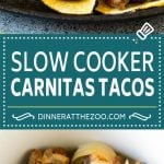Slow Cooker Carnitas Tacos Recipe | Pork Tacos #tacos #pork #dinner #slowcooker #crockpot #uzhal