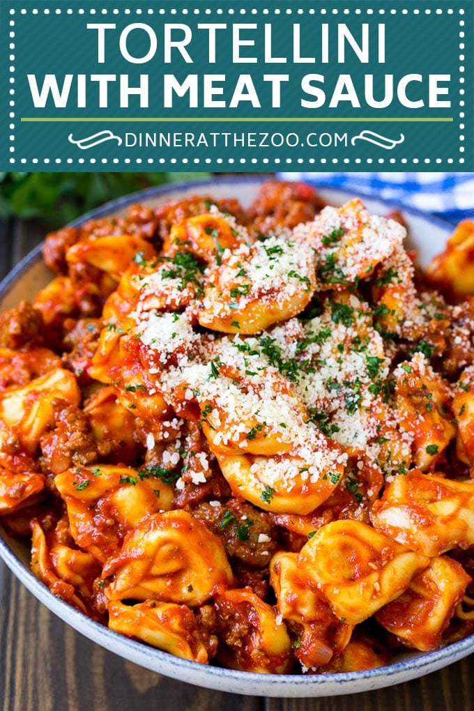 Cheese Tortellini in Meat Sauce #tortellini #pasta #sauce #dinner #uzhal #cheese