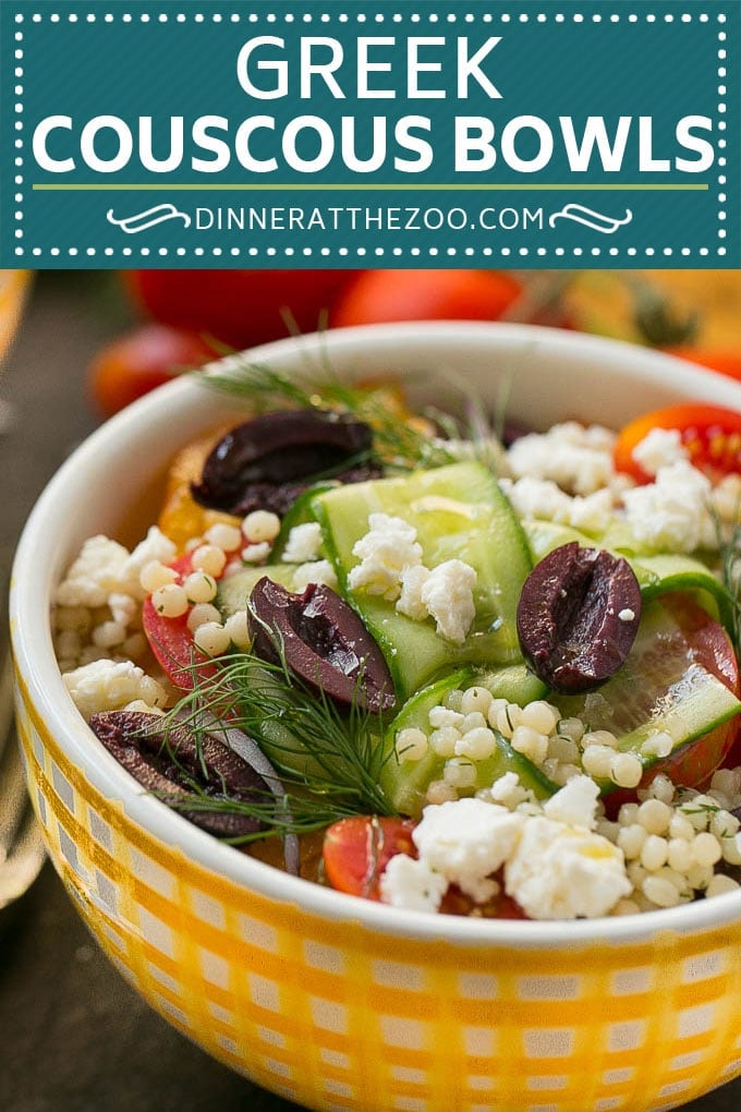 Greek Couscous Bowls #couscous #lunch #uzhal