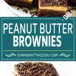 Peanut Butter Brownies Recipe | Layered Brownies | Peanut Butter Truffle Brownies #chocolate #peanutbutter #brownies #dessert #uzhal