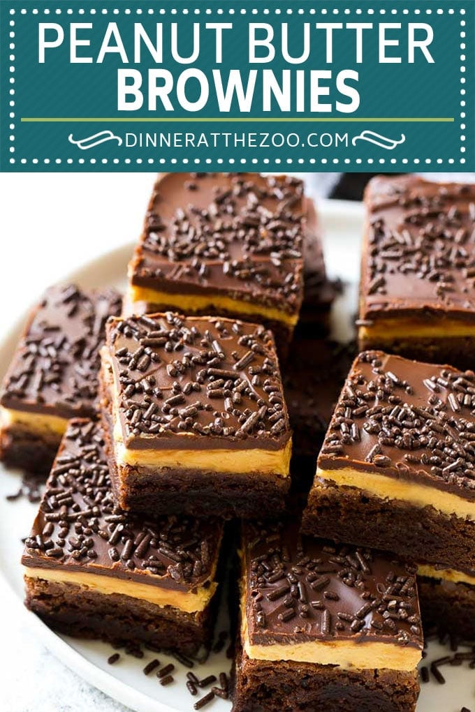 Peanut Butter Brownies Recipe | Layered Brownies | Peanut Butter Truffle Brownies #chocolate #peanutbutter #brownies #dessert #uzhal