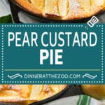 Pear Custard Pie Recipe | Pear Pie #pears #fall #pie #dessert #uzhal