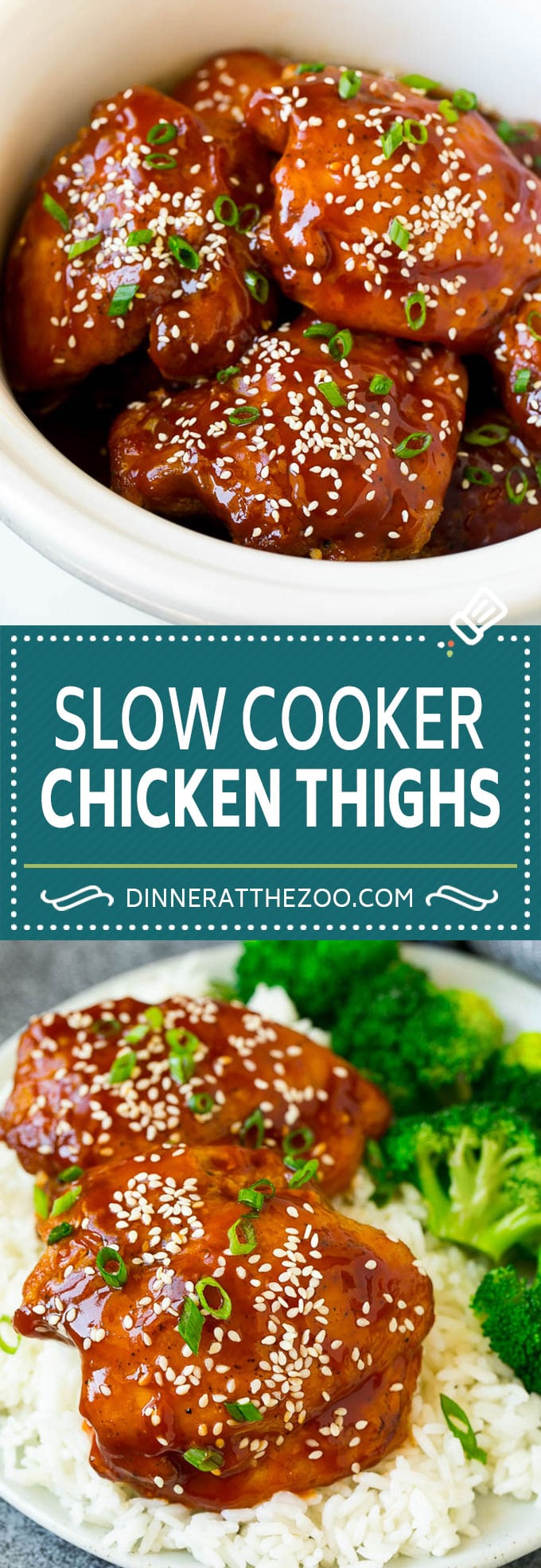 Slow Cooker Chicken Thighs | Crock Pot Chicken Thighs | Honey Garlic Chicken #chicken #slowcooker #crockpot #dinner #uzhal