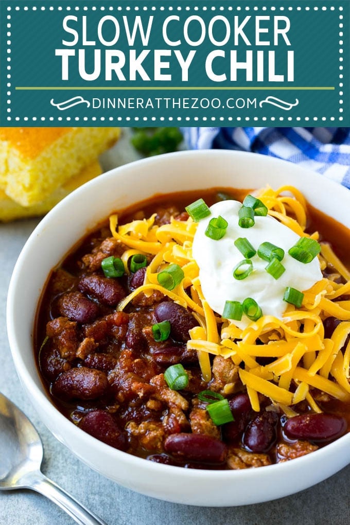 Slow Cooker Turkey Chili Recipe | Crockpot Chili | Turkey Chili | Chili With Beans Recipe | Healthy Chili Recipe #turkey #chili #beans #soup #slowcooker #crockpot #uzhal