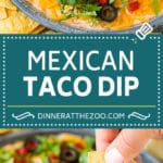 Taco Dip Recipe | Mexican Dip #tacos #dip #appetizer #mexicanfood #cheese #uzhal