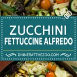 Zucchini Fettuccine Alfredo #pasta #zucchini #cheese #dinner #uzhal