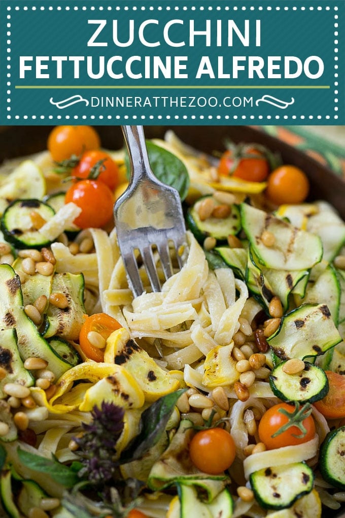 Zucchini Fettuccine Alfredo #pasta #zucchini #cheese #dinner #uzhal
