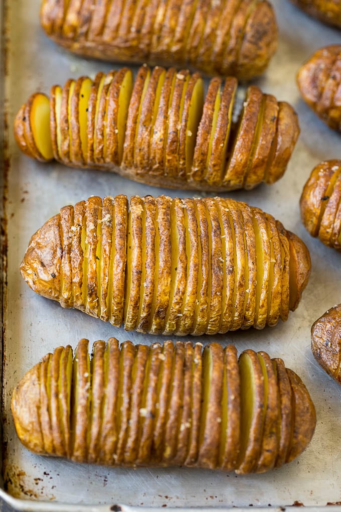 Hasselback Potatoes Recipe #potatoes #bacon #sidedish #cheese #dinner #uzhal Roasted thinly sliced potatoes.
