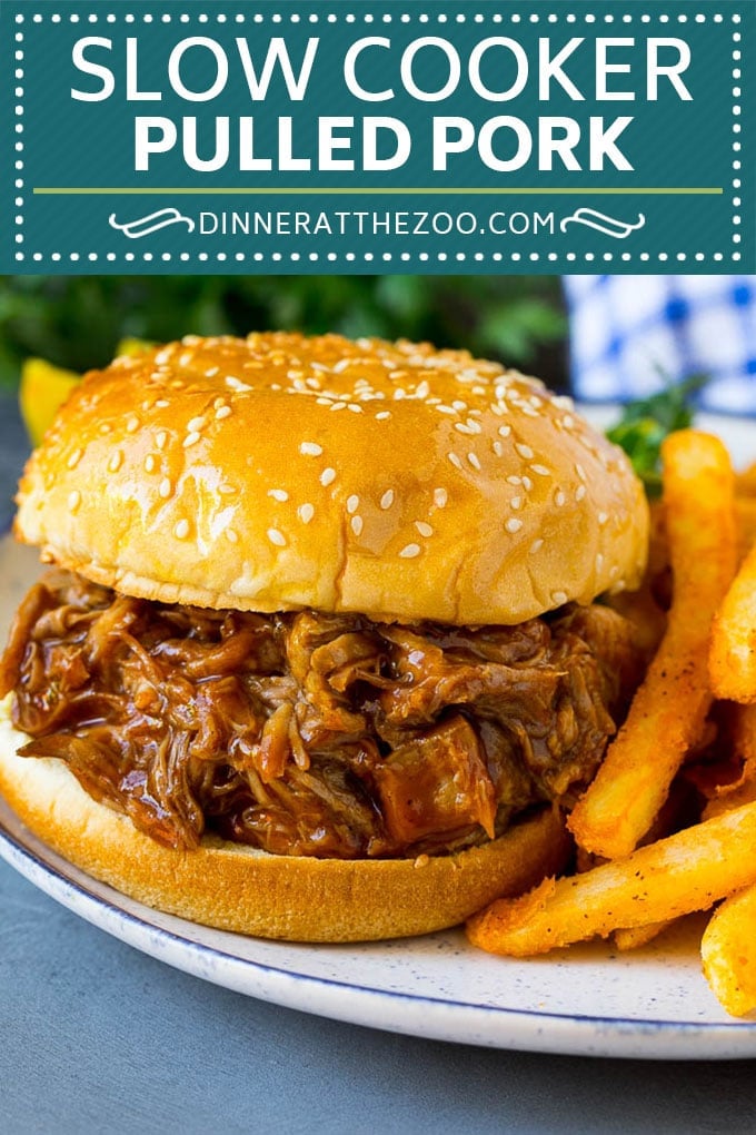 Slow Cooker Pulled Pork Recipe | Crock Pot Pulled Pork #pork #pulledpork #crockpot #slowcooker #dinner #uzhal