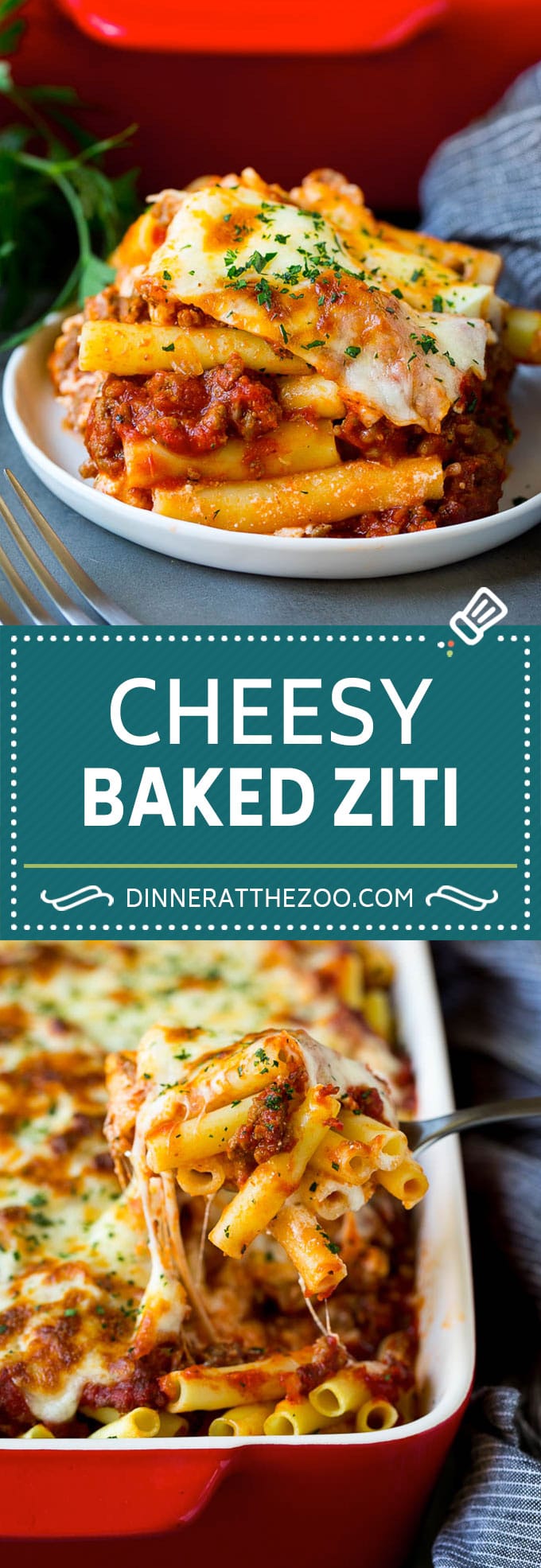 Baked Ziti Recipe | #pasta #cheese #comfortfood #sausage #dinner #uzhal