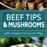 Beef Tips with Mushroom Gravy Recipe | Steak Tips #beef #steak #mushrooms #gravy #comfortfood #dinner #uzhal