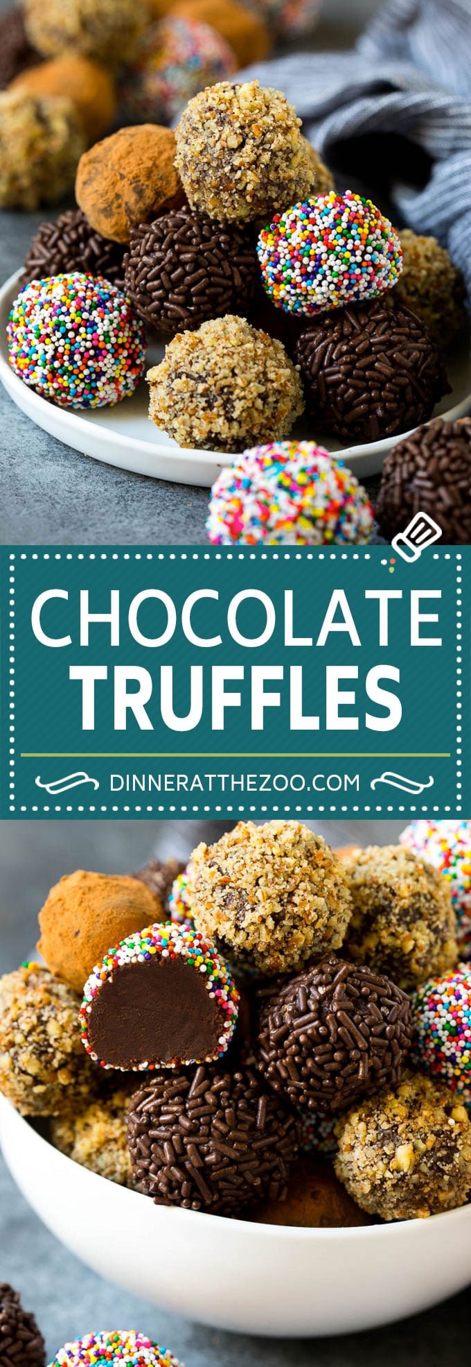 Chocolate Truffles Recipe | Homemade Candy #candy #truffles #chocolate #dessert #sprinkles #uzhal