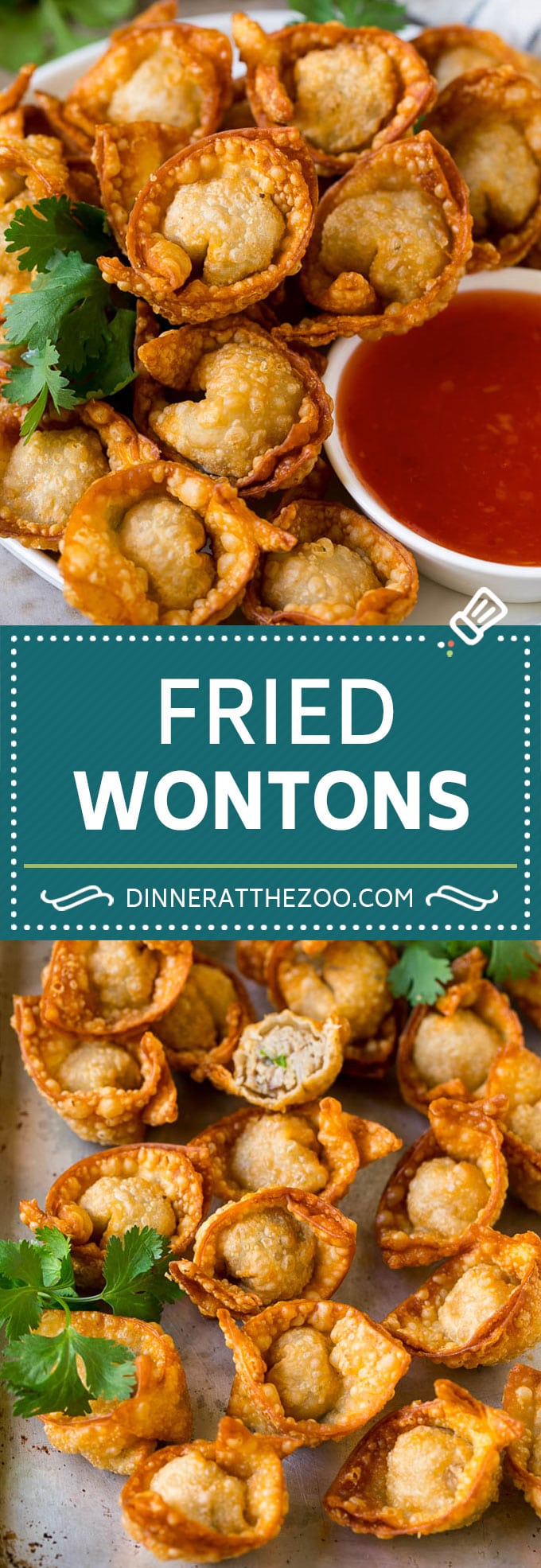 Fried Wonton Recipe #chinesefood #pork #appetizer #wontons #uzhal
